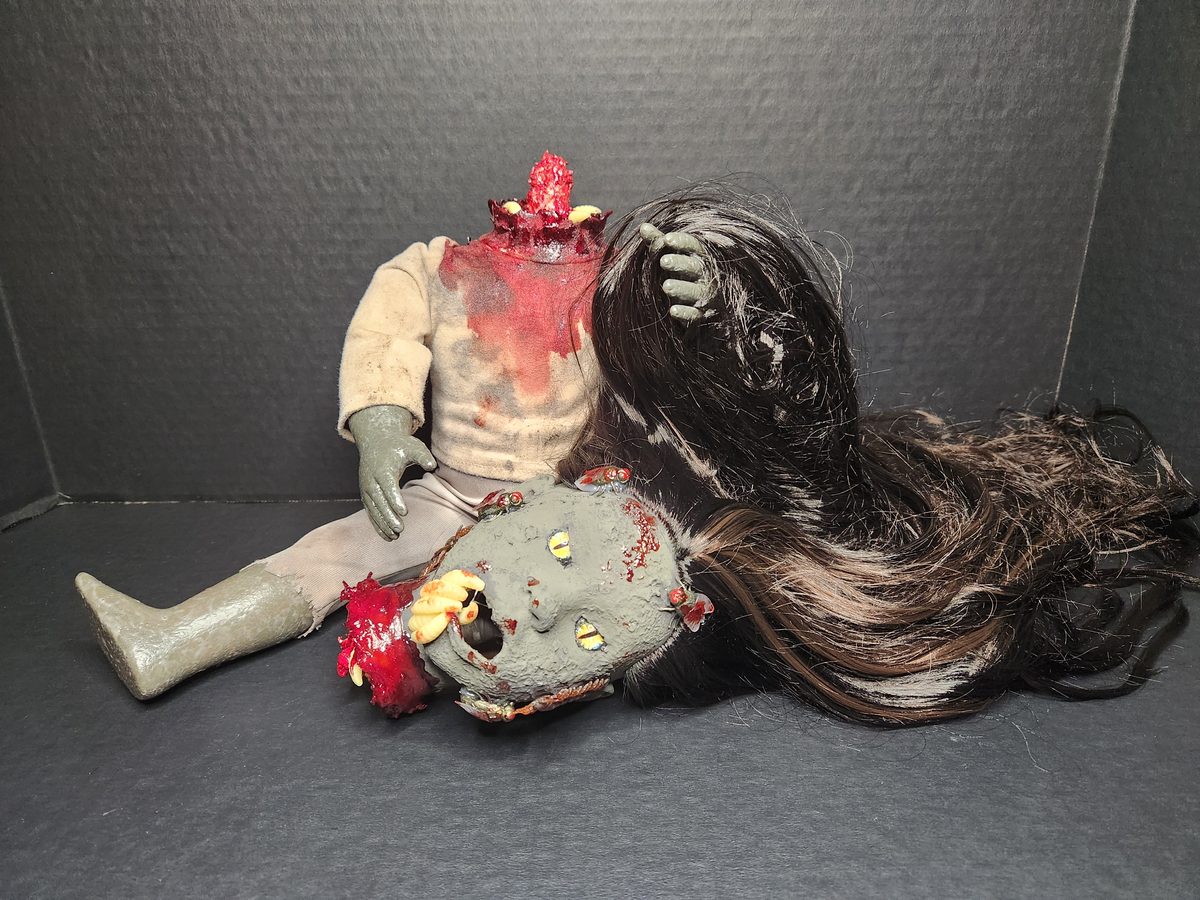 A handcrafted horror doll